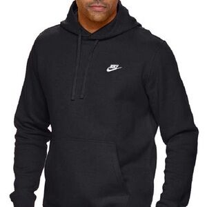 Nike Black Pullover Hoodie with White Swoosh